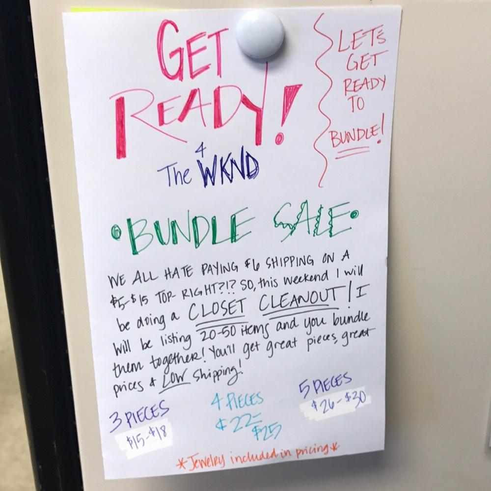 Bundles!!!  Tops, jewelry, shoes, pants, etc.